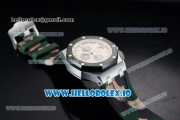 Audemars Piguet Royal Oak Offshore 2018 SIHH "Combat" Clone AP Calibre 3126 Automatic Steel Case Apricot Dial With Stick Markers Green Rubber Strap - 1:1 Original (JF)