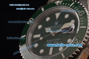 Rolex Submariner Rolex 3135 Automatic Stainless Steel Case with Stainless Steel Strap and Green Dial Stick Markers - 1: 1 Original (LF)