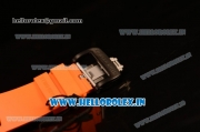 Richard Mille RM11-03 Swiss Valjoux 7750 Automatic Carbon Fiber Case Skeleton Dial With Arabic Numeral Markers Orange Rubber Strap 1:1 Original(KV)