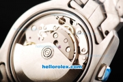 Tag Heuer Link Swiss Valjoux 7750 Automatic Movement Steel Case with Black Dial-Silver Stick Markers and Steel Strap