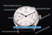 IWC Portuguese Power Reserve Clone IWC 52010 Automatic Steel Case with White Dial and Blue Arabic Numeral Markers - 1:1 Original (ZF)