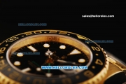 Rolex GMT Master II Automatic Movement Gold Case with Ceramic Bezel and Gold Strap 36mm