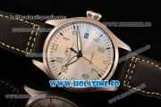 IWC Big Pilot's Watch Swiss ETA 2892 Automatic Steel Case with Silver Dial and Arabic Numeral Markers (ZF)