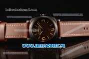 Panerai PAM00663B Luminor 1950 3 Days Clone P.3000 Automatic PVD Case with Brown Dial and Brown Leather Strap