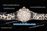 Hublot Big Bang Snow Leopard Chrono Miyota OS20 Quartz PVD Case with White/Black Markers and Leopard Leather Bracelet