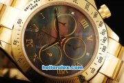Rolex Daytona Automatic Movement Full Gold with MOP Dial and Gold Roman Markers