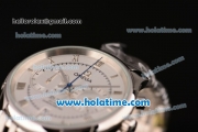 Omega De Ville Co-Axial Chronograph VK Quartz Movement Steel Case and Strap with Silver Dial