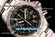 Breitling Avenger Skyland Chrono Swiss Valjoux 7750 Automatic Steel Case/Strap with Black Dial and White Arabic Numeral Markers - 1:1 Original (H)