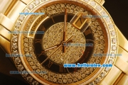 Rolex Day-Date Automatic Movement with Diamond Bezel and Diamonds Dial
