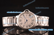 Cartier Ballon Bleu de Cartier Automatic with White Dial and SS Strap