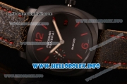 Panerai Radiomir 1940 3 Days Bamford PAM 514 Clone P.9000 Automatic DLC Case with Black Dial and Brown Leather Strap (KW)