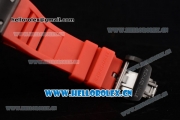 Richard Mille RM053 Asia Automatic PVD Case with Skeleton Dial and Red Rubber Strap