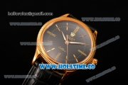 Rolex Cellini Time Asia 2813 Automatic Yellow Gold Case with Stick/Roman Numeral Markers and Black Dial