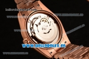Rolex Day-Date Asia/Swiss ETA 2836 Automatic Rose Gold Case with White Dial and Rose Gold Bracelet - (BP)