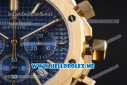 Audemars Piguet Royal Oak Miyota Quartz Yellow Gold Case/Bracelet with Blue Dial and Stick Markers