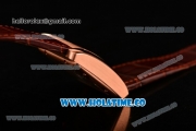 Cariter Tank MC Swiss ETA 2824 Automatic Rose Gold Case with Brown Dial Brown Leather Strap and Roman Numeral Markers