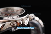 Rolex Daytona II Automatic Movement Silver Case with White Dial and Black Numeral Marker-SS Strap