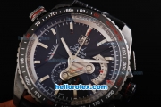 Tag Heuer Carrera 36 Chronograph Miyota Quartz Movement PVD Swiss Coating Case with Black Dial and Silver Stick Markers