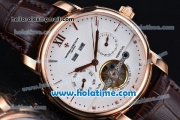 Vacheron Constantin Matle Asia Automatic Rose Gold Case with White Dial and Stick Markers