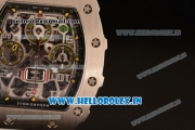 Richard Mille RM11-03 Swiss Valjoux 7750 Automatic Steel Case Skeleton Dial With Arabic Numeral Markers White Rubber Strap(KV)