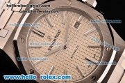 Audemars Piguet Royal Oak Swiss ETA 2824 Automatic Steel Case with Stainless Steel Strap and White Grid Dial - 1:1 Original