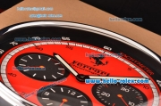 Ferrari Granturismo Quartz Wall Clock Stainless Steel Case with Red Dial