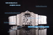 Cartier Santos Swiss ETA 2671 Automatic Movement Steel Case and Strap with White Dial