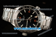 Omega Seamaster Planet Ocean 600M Co-axial GMT Clone Omega 8605 Automatic Steel Case Black Dial With Stick/Arabic Numeral Markers Steel Bracelet- 1:1 Original(KW)