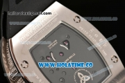 Richard Mille RM025-01 Miyota 6T51 Automatic Diamonds/Steel Case with Black Dial and Black Rubber Strap