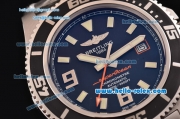 Breitling Superocean 44 Swiss ETA 2836 Automatic Steel Case with Black Dial and Yellow Stick Markers