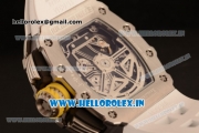 Richard Mille RM11-03 Swiss Valjoux 7750 Automatic Steel Case Skeleton Dial With Arabic Numeral Markers White Rubber Strap(KV)