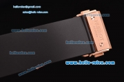Hublot Big Bang King Swiss Valjoux 7750-CHG Automatic Rose Gold Case with Stick Markers Black Dial and Black Bezel