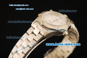 Tag Heuer Aquaracer Swiss ETA Quartz Movement Steel Case with Diamond Bezel and Beige MOP Dial