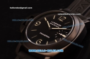 Panerai Special Edition 2002 Luminor Marina Left Handed Swiss ETA 6497 Manual Winding PVD Case with Black Dial and Black Rubber Strap - 1:1 Original