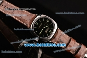 Panerai PAM388 Radiomir Black Seal 3 Days Clone P.9000 Automatic Steel Case with Brown Leahter Strap and Black Dial - 1:1 Original (Z)