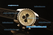 Breitling Chronospace Chronograph Quartz Steel Case with White Dial and Black Rubber Strap