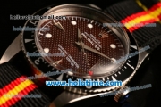 Rolex Milgauss Vintage 1950s Asia 2813 Automatic Steel Case with Brown Dial White Markers and Nylon Strap