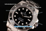 Rolex Submariner Rolex 3135 Automatic Steel Case/Strap with Ceramic Bezel and Black Dial