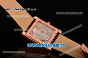 Cartier Tank MC Swiss ETA 2824 Automatic Rose Gold Case with Brown Dial and White Roman Numeral Markers