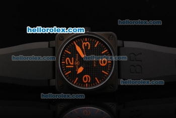 Bell & Ross BR 01-92 Automatic Movement PVD Case with Black Dial and Orange Marking