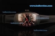 Franck Muller Casablanca Swiss ETA 2824 Automatic Movement PVD Case with Black Dial and Black Rubber Strap