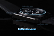 Bell & Ross BR 01-97 Automatic Movement with Black Dial and PVD Black Case-Black Rubber Strap