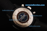 IWC Pilot's Watch TOP GUN Chronograph Quartz Movement PVD Case with White Dial and Nylon Leather Strap
