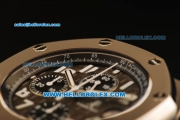 Audemars Piguet Royal Oak Offshore Grey Themes Swiss Valjoux 7750 Titanium Case with Grey Dial and Rubber Strap - Run 12@Sec