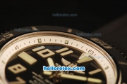 Breitling SuperOcean Swiss ETA 2836 Automatic Steel Case with Black Dial and Black Rubber Strap