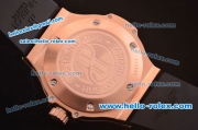 Hublot Big Bang King Swiss Valjoux 7750 Automatic Movement Rose Gold Case with PVD Bezel and Black Dial