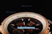 Breitling For Bentley Motors Automatic Movement Honeycomb Bezel with Black Dial and Steel Case-Two Tone Strap