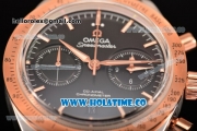 Omega Speedmaster'57 Chrono Clone Omega 9300 Automatic Two Tone Case/Bracelet with Black Dial and Stick Markers (EF)