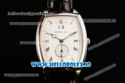 Breguet Heritage Asia Automatic Steel Case White Dial With Roman Numeral Markers Black Leather Strap