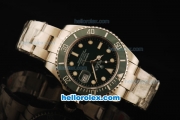 Rolex Submariner Swiss ETA 2836 Automatic Movement Steel Case and Strap with Green Dial and Green Ceramic Bezel